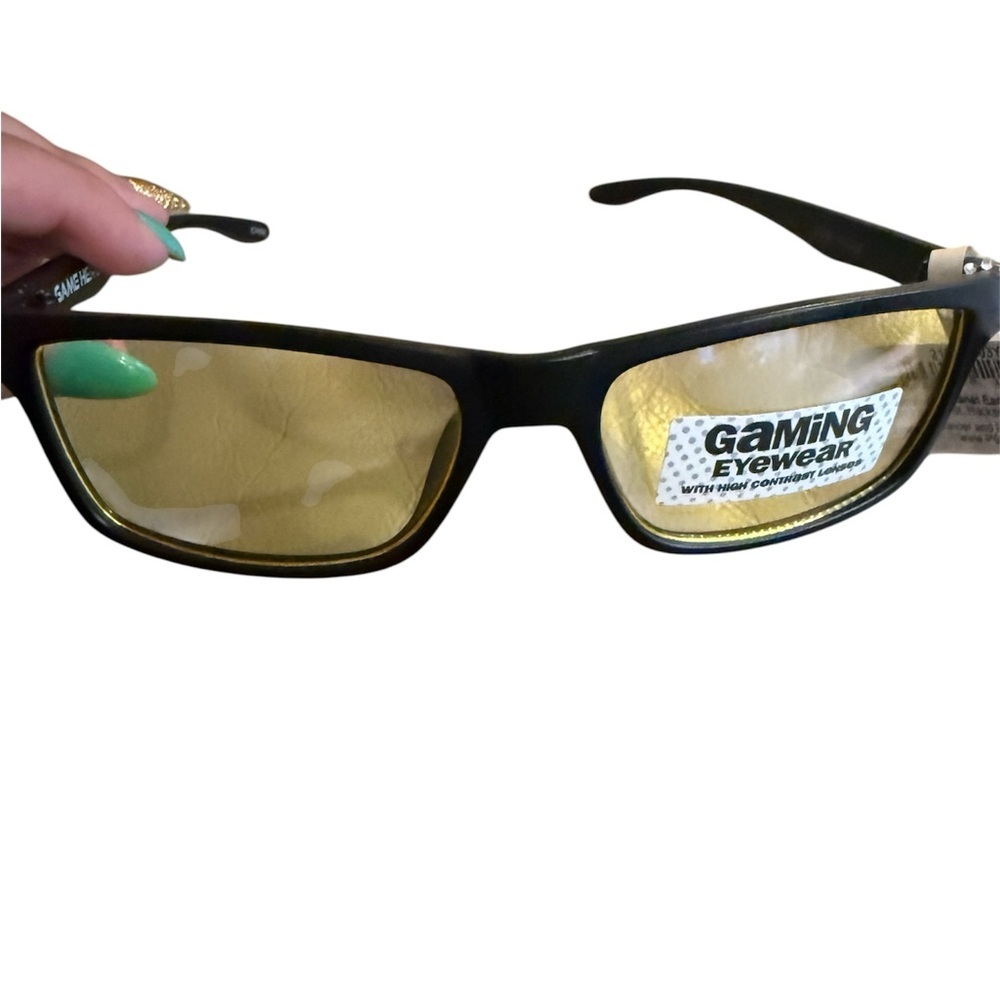 Blue light Gaming Eyewear Black and Yellow Glasses